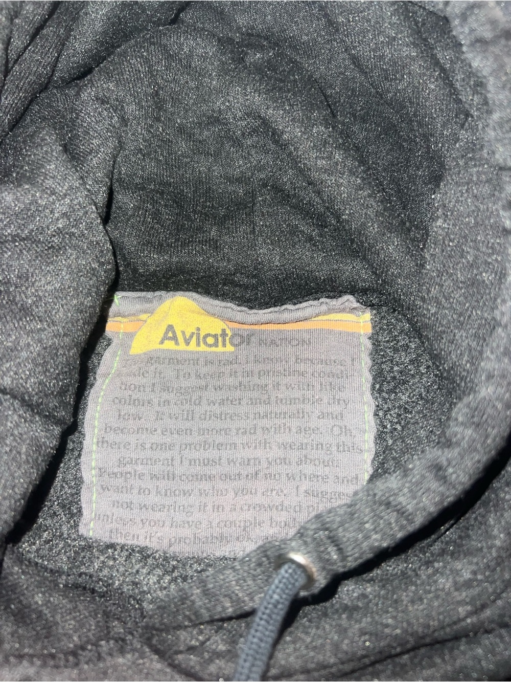 Aviator Nation Black Hoodie & Sweatpants Set with White Checkerboard Size Medium - Picture 6 of 7